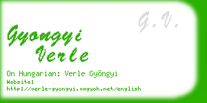 gyongyi verle business card