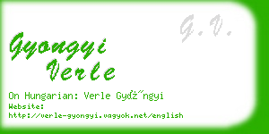 gyongyi verle business card